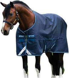 Amigo Bravo 12 Winterdecke oder Regendecke für Pferde 160cm navy/navy & white – Bild 1 von 1