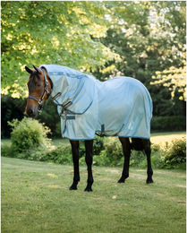 Produktbild von Amigo Fliegendecke Integrated aus Polyester Blau Silber 165 cm