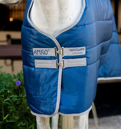 Amigo Ripstop Insulator Plus Pony Stallendecke für Ponys mit 200g Füllung in Blau und Grau - 200 g – Bild 1 von 3