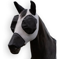 Produktbild von AMIVARO Fliegenmaske OptiFly+ mit Nasenschutz für Pferde Pony Grey