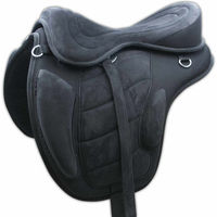 Produktbild von AMKA Baumloser Leder Sattel in Schwarz