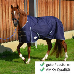 AMKA Pferde Weidedecke Outdoordecke ODDA 600D 100g mit Kreuzgurten Größe 135 – Bild 1 von 1