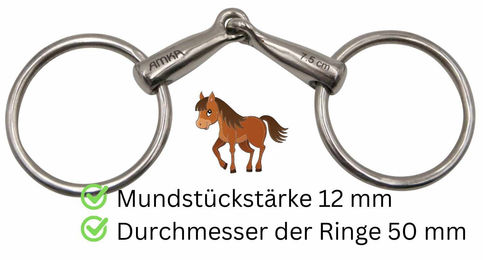 AMKA Ponytrense Wassertrense aus Edelstahl in Silber – Bild 1 von 3