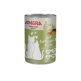 Produktbild von Amora Cat Fleisch Pur Geflügel und Rind Katzenfutter 6x400g - 6 x 400 g