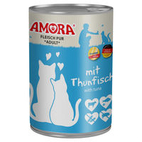 Produktbild von AMORA Cat Fleisch Pur Thunfisch Stückchen in Sauce für Katzen Adult 6x 400 g ohne Farb- und Aromastoffe - 6 x 400 g