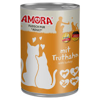 Produktbild von AMORA Cat Nassfutter Fleisch Pur Truthahn mit hohem Fleischanteil 6x400g - 6 x 400 g