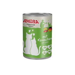 Produktbild von AMORA Cat Nassfutter Kaninchen Monoprotein mit hohem Fleischanteil 6x 400g - 6 x 400 g