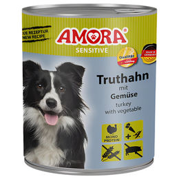 AMORA Dog Sensitive Truthahn mit Gemüse Stückchen in Sauce 6x 800 g - 6 x 800 g – Bild 1 von 2