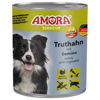 Produktbild von AMORA Dog Sensitive Truthahn mit Gemüse Stückchen in Sauce 6x 800 g - 6 x 800 g