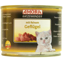 Produktbild von AMORA F.pur Katzenfutter Geflügel für Kitten 6x200g
