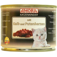 Produktbild von AMORA F.pur Katzenfutter Kitten Kalb und Pute 6x200g