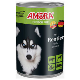 AMORA Fleisch Pur Hund Adult Rentier Stückchen in Sauce Monoprotein 6x 400 g - 6 x 400 g – Bild 1 von 2
