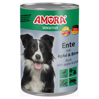 Produktbild von AMORA Hundefutter Sensitive Ente Stückchen in Sauce 6x 400 g - 6 x 400 g