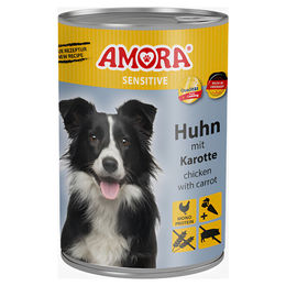 AMORA Hundefutter Sensitive Huhn mit Karotte Stückchen in Sauce 6x 400g - 6 x 400 g – Bild 1 von 3