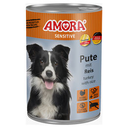 Amora Hundefutter Sensitive Pute mit Reis Stückchen in Sauce 6x 400 g - 6 x 400 g – Bild 1 von 2
