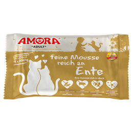 AMORA Katzen Mousse mit Ente getreidefrei 4 x 100 g – Bild 1 von 2