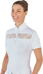 Amora Reitshirt Damen Kurzarm Weiß XL – Bild 1 von 1