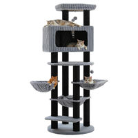 Produktbild von AMT0361BK XXL Katzenbaum für geräumige Wohnungen mit robuster Konstruktion