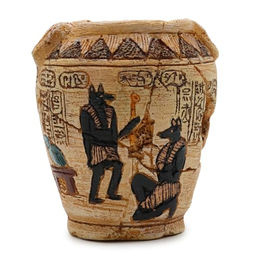 Amtra Figur und Höhle Ägypten Vase mit Loch Gold Beige für Fische - 1 Stk. – Bild 1 von 5