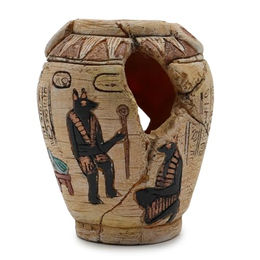 Amtra Wave Ägypten Vase mit Loch für Fische beige transparent klein – Bild 1 von 5