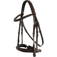 Produktbild von Anatomisch geformte Reitzäume BR Equitation Oxford aus Leder für Vollblut in Braun mit Silberbeschlägen