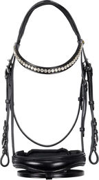 Produktbild von Anatomisch geformter Reitzaum Equestro aus Leder in Schwarz für Vollblut