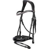 Produktbild von Anatomisch geformter Reizäum BR Equitation Bolton aus Leder in Schwarz für Vollblut