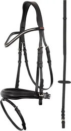 Produktbild von Anatomisch geformter Reizäum Premiere aus Leder für Vollblut in Schwarz