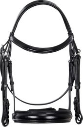 Produktbild von Anatomische Dressurtrense Equestro aus Edelstahl in Schwarz Größe XFull