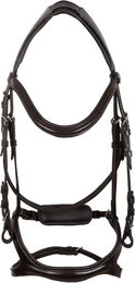 Produktbild von Anatomische Reitpadouk für Pferde Supreme mit Nasenriemen aus Leder
