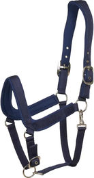 Produktbild von Anatomisches Halfter HorseGuard aus Nylon in Blau für Vollblut Pferde