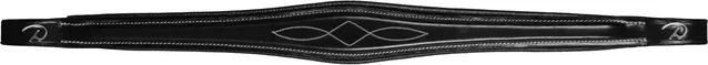 Produktbild von Anatomisches Leder Stirnband für gerades Pferd Dy'on Schwarz