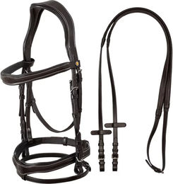 Produktbild von Anatomisches Lederzaumzeug Equestro Braun XFull