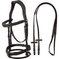 Produktbild von Anatomisches Lederzaumzeug Equestro Braun XFull