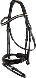 Anatomisches Reitkomplettzeug BR Equitation Hexham aus Leder in Schwarz für Vollblut – Bild 1 von 1