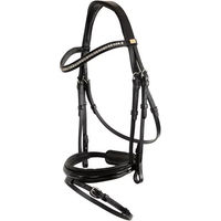 Produktbild von Anatomisches Reitkomplettzeug BR Equitation Hexham aus Leder in Schwarz für Vollblut