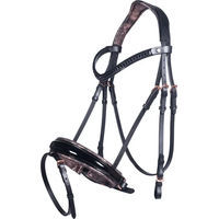Produktbild von Anatomisches Reitkomplettzeug HKM Sofia aus Leder in Schwarz für Vollblut