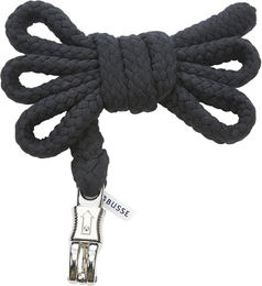 Anbindestrick Soft aus Microfaser Schwarz/Silber - 2 m – Bild 1 von 1
