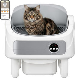 ANDPETY Selbstreinigende Katzentoilette Jumbo mit Bio-Radar und Aromabox in Weiß für Katzen aller Altersstufen – Bild 1 von 5
