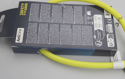 Ani One LED-Leuchtring Kette aus Silikon Gelb S-M mit wiederaufladbarem Akku – Bild 1 von 5
