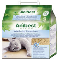 Produktbild von Anibest Naturholz Katzenstreu unparfümiert 2 x 10 l (ca. 8,6 kg) - 2 x 10 l