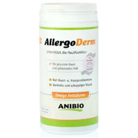 Produktbild von Anibio AllergoDerm Haut- und Fellpflege Pulver für Hunde und Katzen mit Leinsamen und Omega-Fettsäuren 150 g