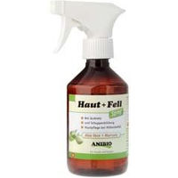 Produktbild von Anibio Haut und Fell Mineralspray für Hunde und Katzen zur Beruhigung bei Juckreiz und Schuppen 300 ml - 100 ml