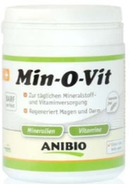 Produktbild von ANIBIO Min-O-Vit Nahrungsergänzung Pulver zur Unterstützung von Magen-Darm und Immunsystem 450 g