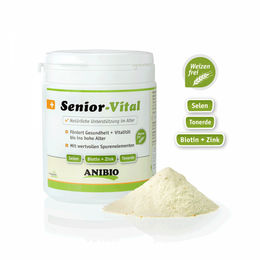 Produktbild von ANIBIO Senior-Vital Pulver zur Seniorenpflege für Hunde und Katzen 450 g getreidefrei und ohne Zusatzstoffe