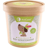 Produktbild von AniCanis Bio Gerstengras Pulver als Nahrungsergänzung für Hunde und Katzen