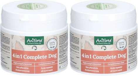 Produktbild von AniForte 4-in-1 Complete Dog Ergänzungsfuttermittel Pulver für Hunde zur Unterstützung von Gelenken, Magen-Darm, Haut & Fell sowie zur Immunstärkung 500g