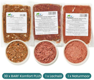 AniForte BARF-Einsteigerpaket für große Hunde mit Huhn, Rind und Lachs ohne künstliche Zusatzstoffe 30 x 500 g - 32 x 500 g – Bild 1 von 3