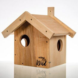 AniForte Eichhörnchen Kobel aus Naturholz in Braun – Bild 1 von 3