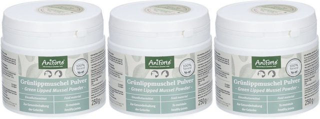 Produktbild von AniForte Grünlippmuschelpulver Gelenk-Supplement für Hunde und Katzen 750g